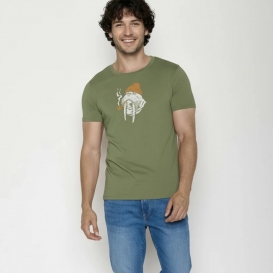 Wintry walrus green men t-shirt