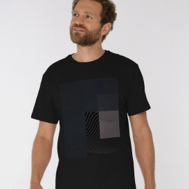 Squares Graphic black men t-shirt