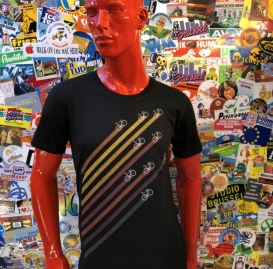 Bike Multi Lines black t-shirt