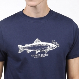 Smoked Fish navy men t-shirt