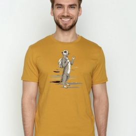 Meerkat Holiday ochre men t-shirt