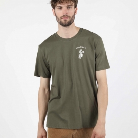 Outdoor olive men t-shirt