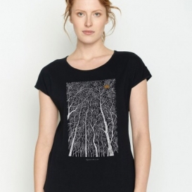 Forest Peep black ladies t-shirt