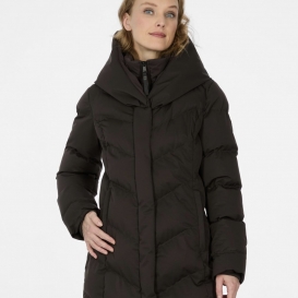 Vlasta brown long ladies jacket