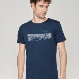 Whale Dive navy men t-shirt