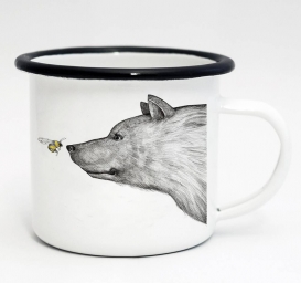 Honey Bear Emaille Coffee cup