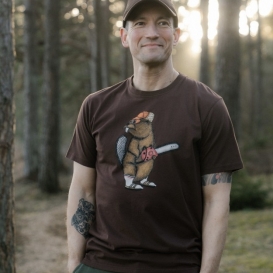 Smart beaver chocolate men t-shirt