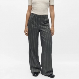 Rubi grey striped wide ladies pants