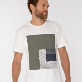  Squares Graphic white men t-shirt