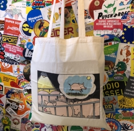 Let Me Out cotton tote bag