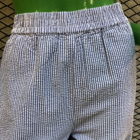 Pached seersucker pants