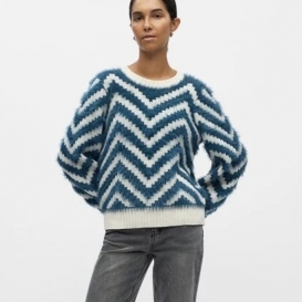 Nela multi ladies crew neck knit