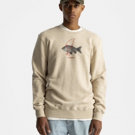 Farlig Haj khaki melange men sweater