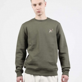 Knock Out olive men crew neck sweater