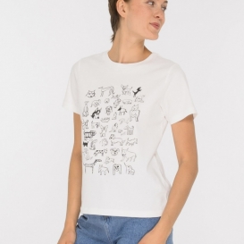More Dogs white ladies t-shirt