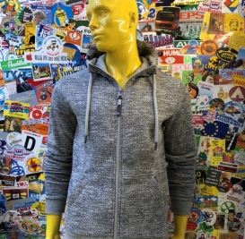 Jump grey print hooded sweater