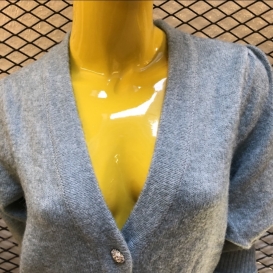 Statement slate blue cardigan