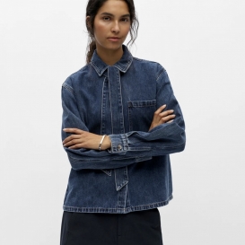 Dominika blue denim ladies shirt