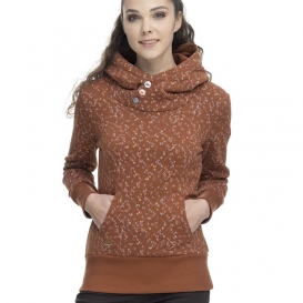 Eliska brown ladies hooded sweater