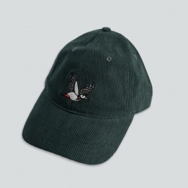 Free woodpecker green corduroy men cap