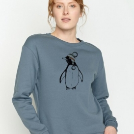 Cold Penguin grey ladies crew neck sweater