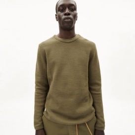 Caleb olive structure knit