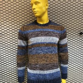 Tæppe striped crew neck knit