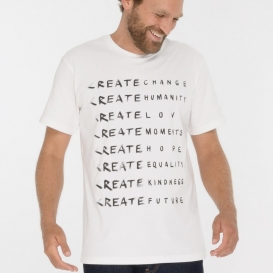 Create white men t-shirt