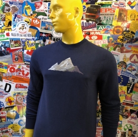 Bjerge navy crew neck sweater