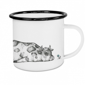 Sleepy Cow Emaille Coffee cup
