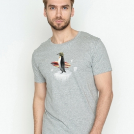 Sporty Penguin grey men t-shirt