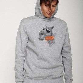 Camel Ice Cream grey men hooded sweater